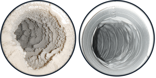 Dryer Vent Cleaning Before & After
